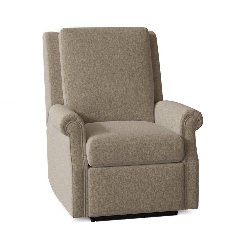 Roll Arm 32.5" Wide Standard Recliner, Manual, 3155 Linen, Swivel Glider
