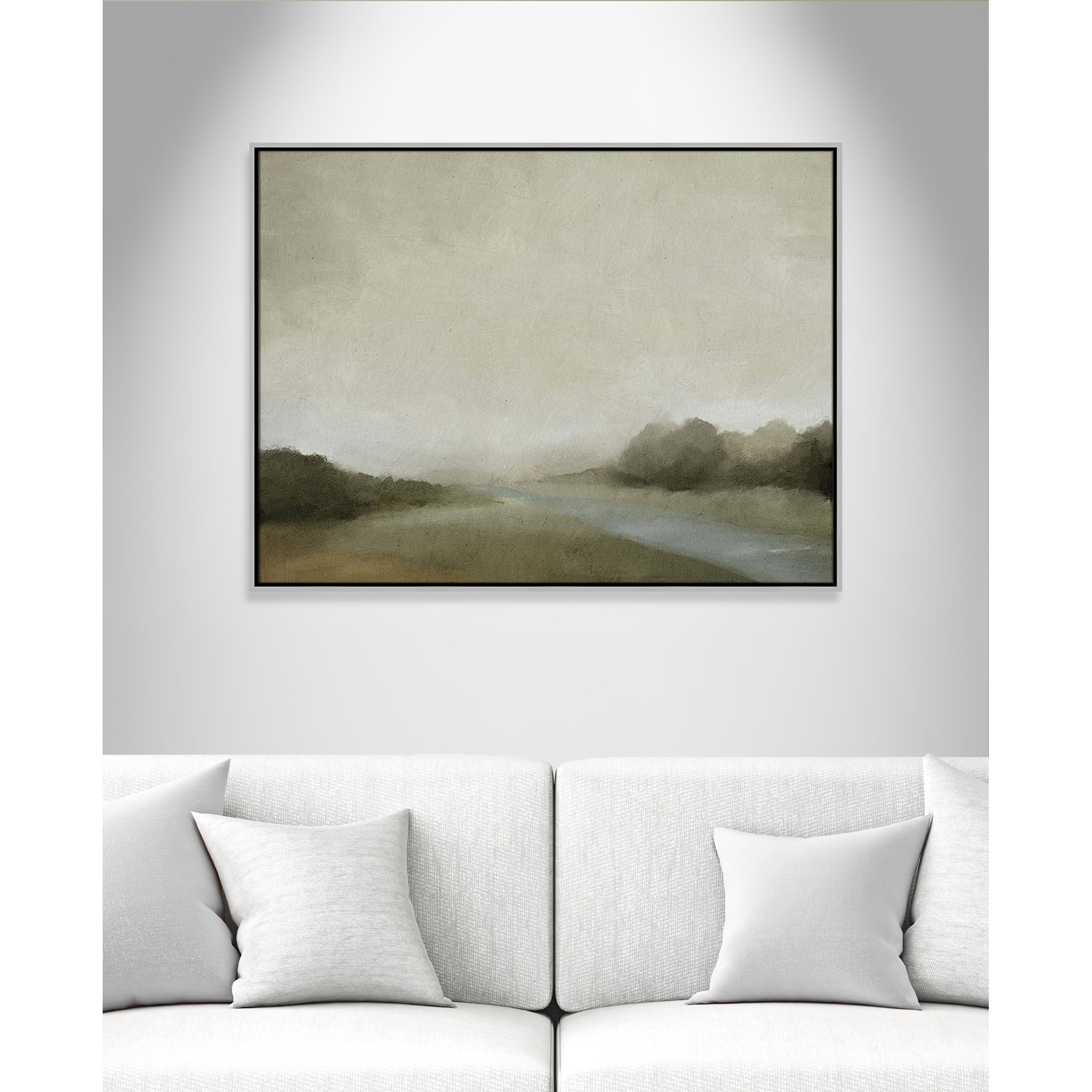 Lovers Creek, Silver, 31.5" H x 41.5" W
