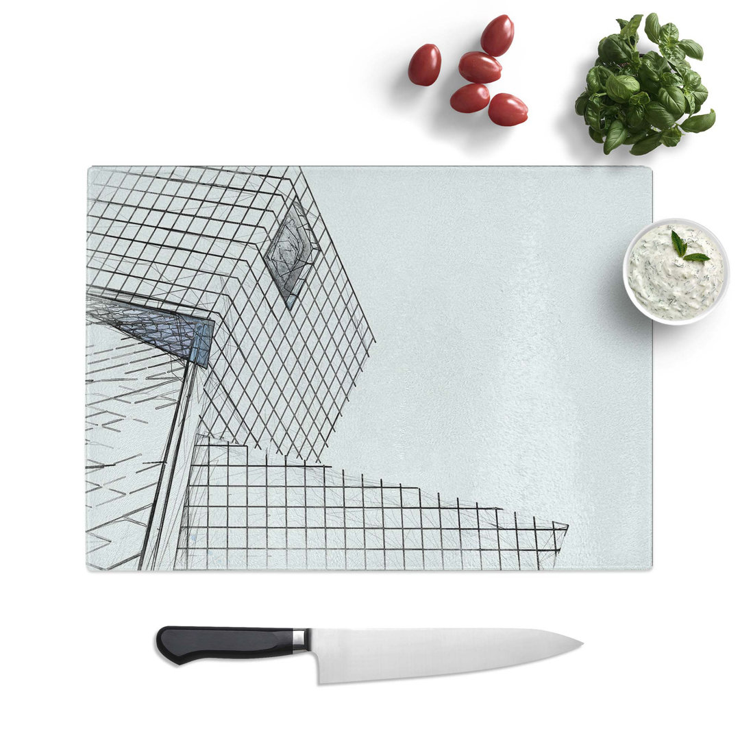 Tempered Glass Architecture Sketch Vol.29 Chopping Board