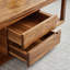 Table basse avec tiroirs et rangement ouvert
