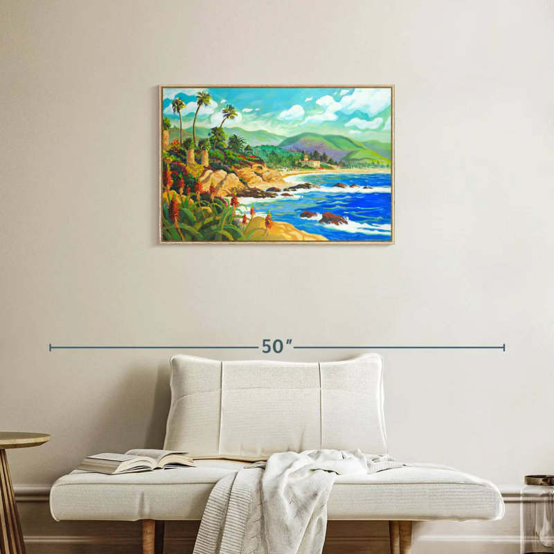 In Love With Laguna, Cadre flottant en bois naturel, 31 po x 21 po