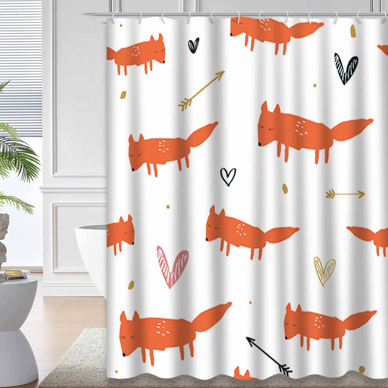 Rideau de douche crème imperméable, rideaux de douche pour la salle de bain avec 12 crochets, 72" L x 72" W