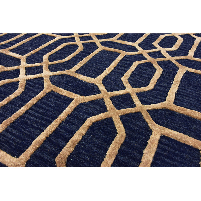 Vegas Geometric Hand Woven Area Rug, Round 150cm