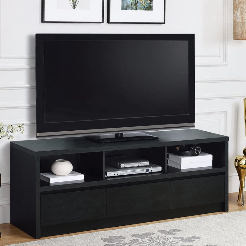 Meuble télé noir à 3 tiroirs