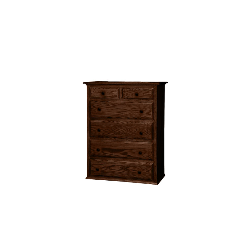 Commode 6 tiroirs Traditional, Chêne foncé