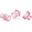 Ensemble de 3 porte-bougies roses en verre pour bougies coniques, bougies piliers et bougies chauffe-plat roses-122597757