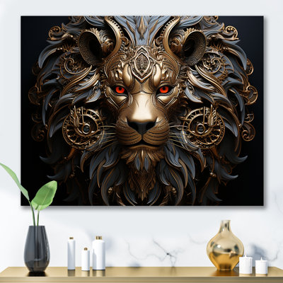 " Radiant Luminous Bronze Lion I "