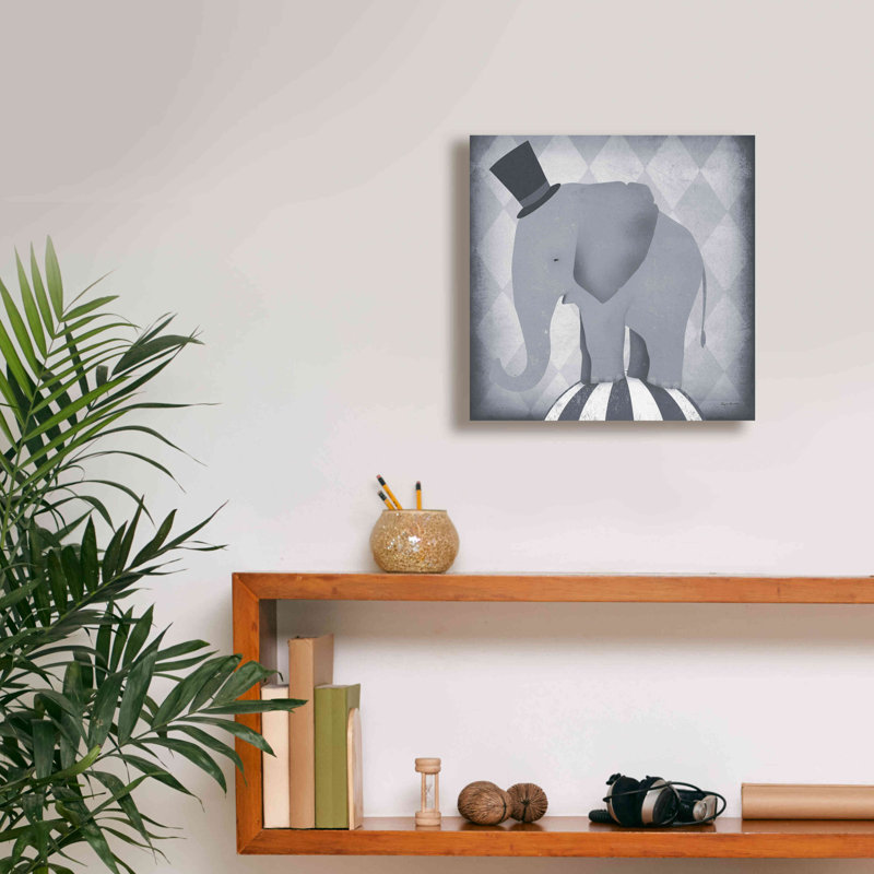 «Circus Elephant Gray» par Ryan Fowler, H 12 po x l 12 po x P 0,75 po