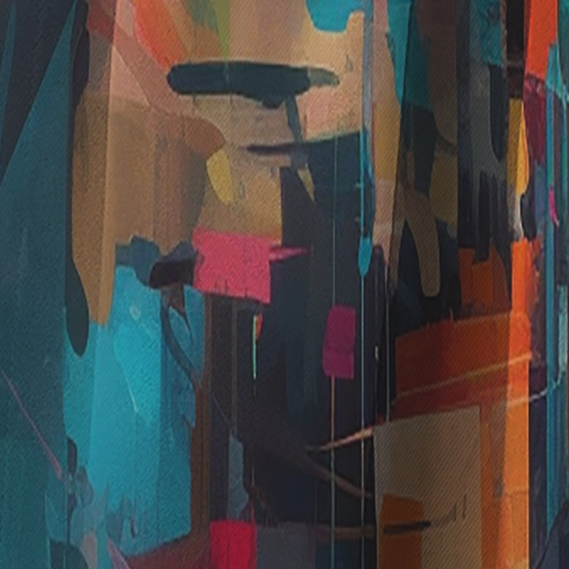 Exploring Abstracted Tranquility II - Abstract Geometric Blackout Curtain - 1 Panels, 52" W x 84" L