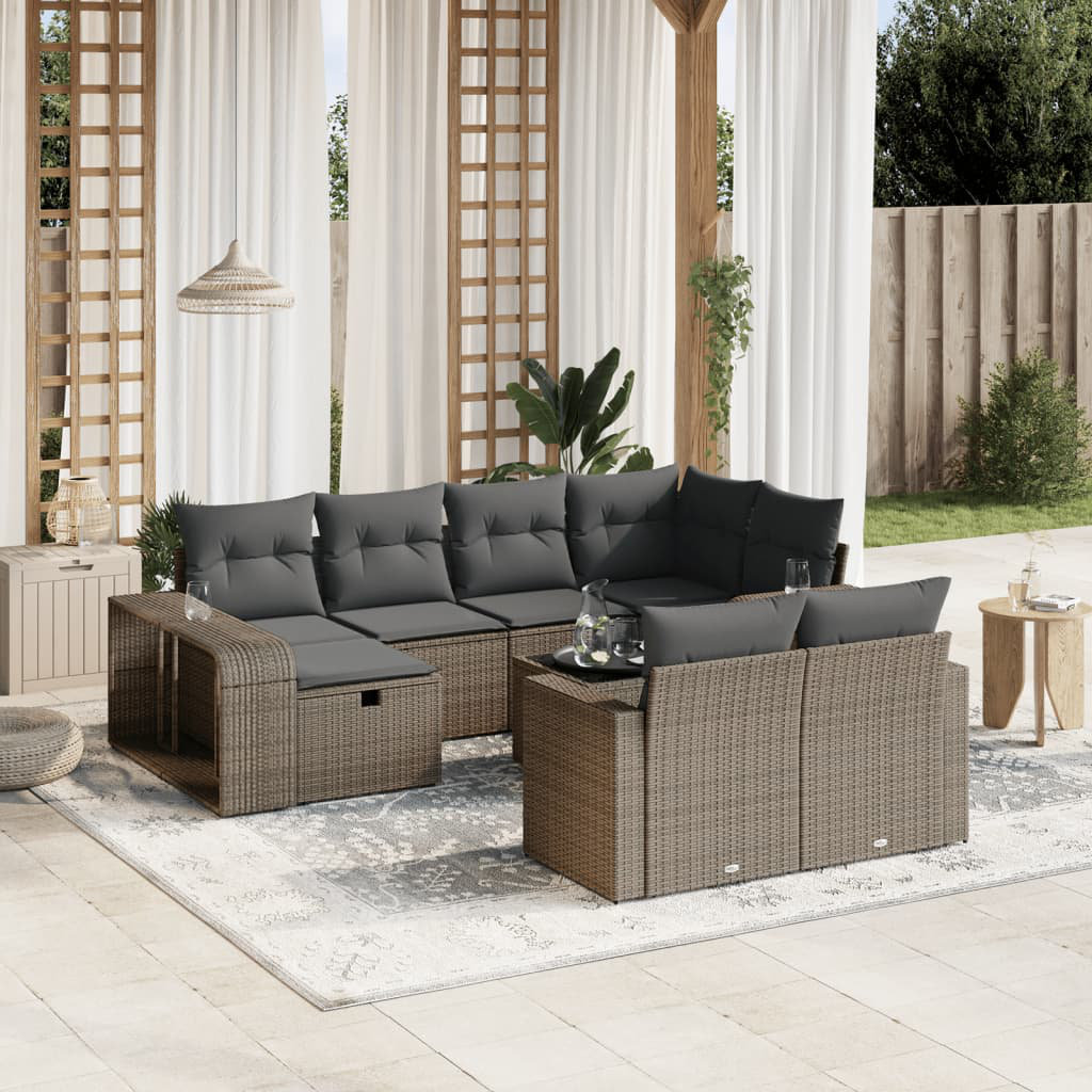 Lounge-Set Padilla aus Polyrattan mit Polster