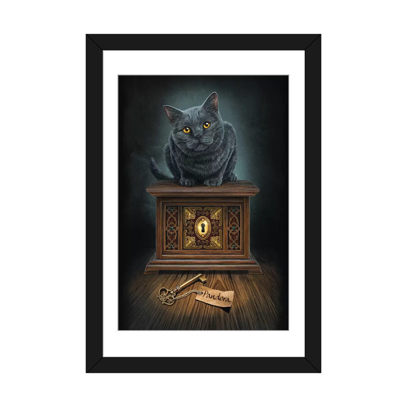 «Pandora's Box», impression sur toile, H 32 po x l 24 po x P 1 po, Papier d'art encadré noir, Blanc