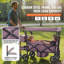 Poussette pliable à roulettes pour 2 jeunes - mauve foncé / noir, poignée réglable, pavillon amovible, freins à 4 roues, structure en métal, aucune électricité nécessaire, poches latérales et conception compacte, commodité parentale | Auvent en tissu durable