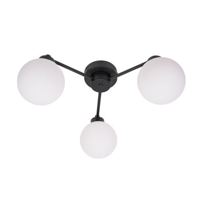 Cementon Glass Semi Flush Mount