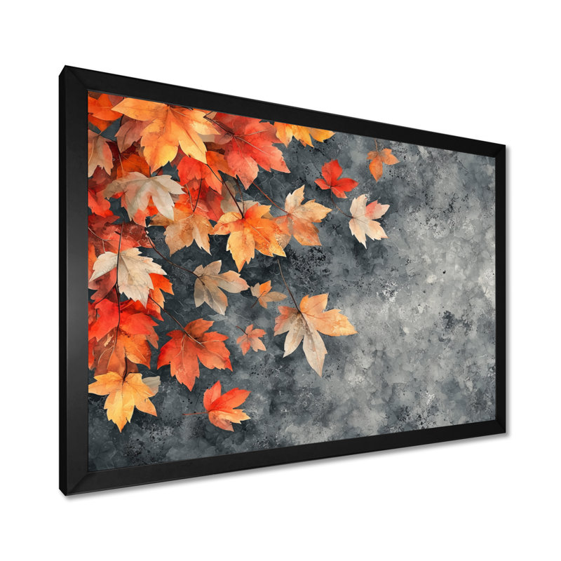 Nelms - Floral Large Wall Art, Single Picture Framed Print, 30" H x 40" W, Black