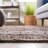 Rigmor Hand Woven Leather/Cotton/Jute Rug in White/Black/Gray-1151765484