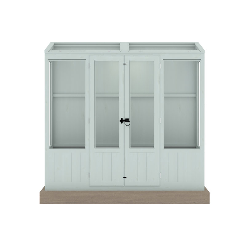 Holme 7 ft x 3 ft Painted Greenhouse, Blue