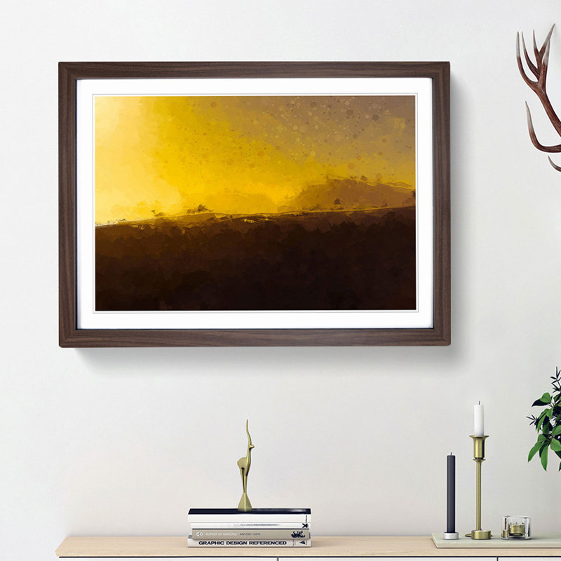 Mountains in Fuerteventura Spain in Abstract - Framed Print, Walnut Framed, 36cm H x 48cm W x 2cm D