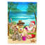 Drapeau de Noël Daghmar Beach Santa Claus and Sandman-1699157893