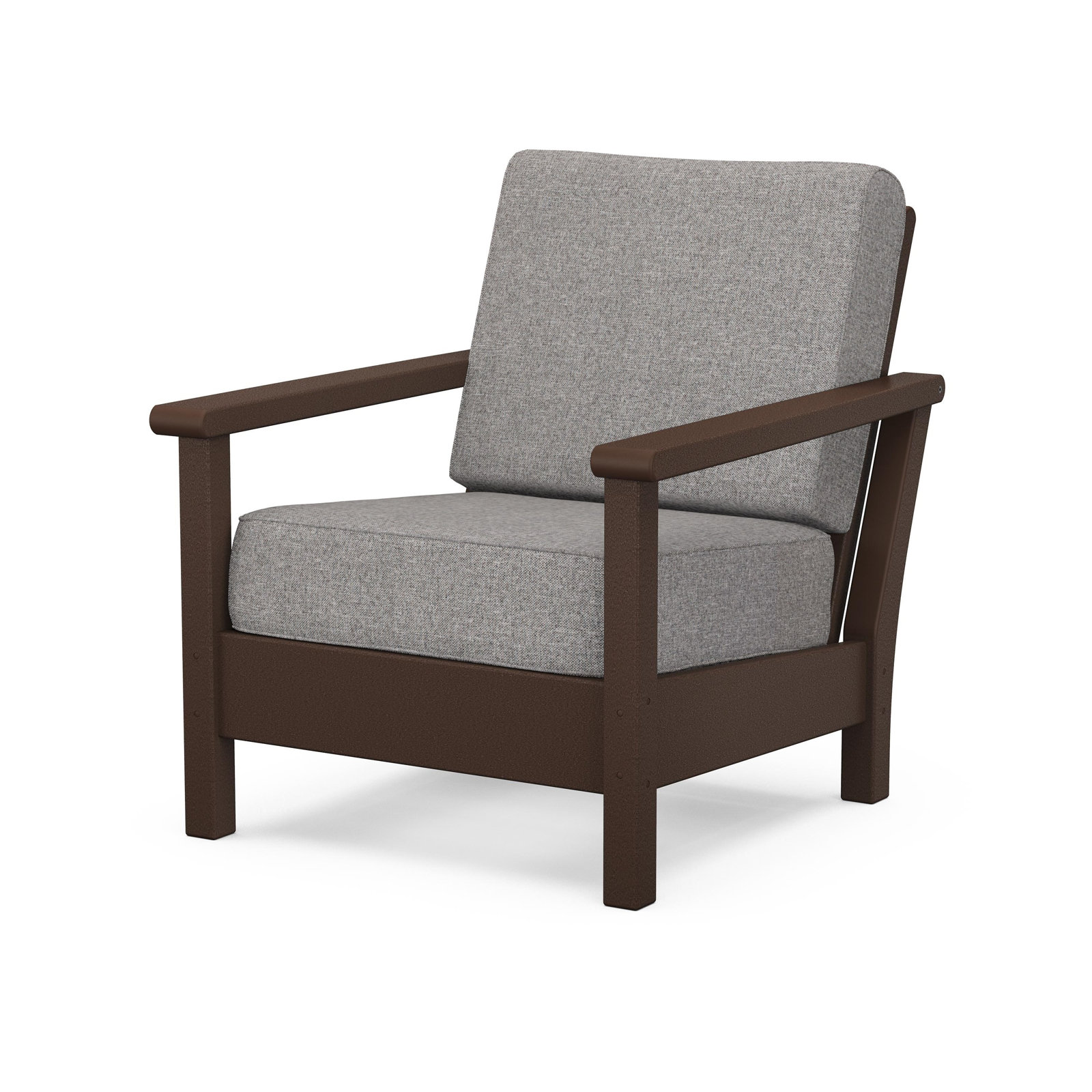 Harbour Patio Lounge Chair, Grey Mist, Mahogany