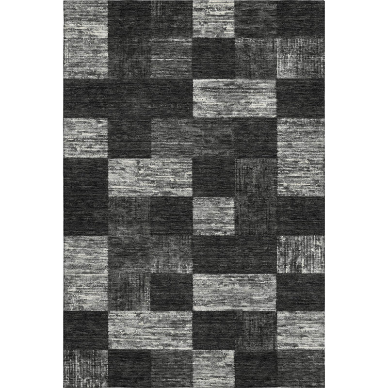 Premium Machine Washable Krause AMF1139 Geometric Rug, Rectangle 10' x 14'