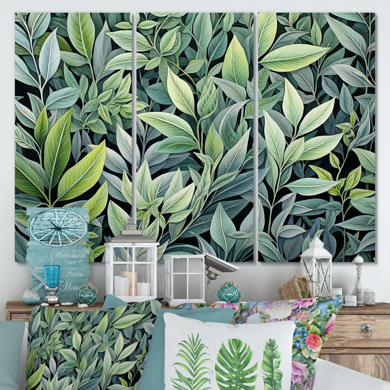 Herbes, sauge, sagesse 2, art floral, H 28 po x l 36 po, Toile tendue