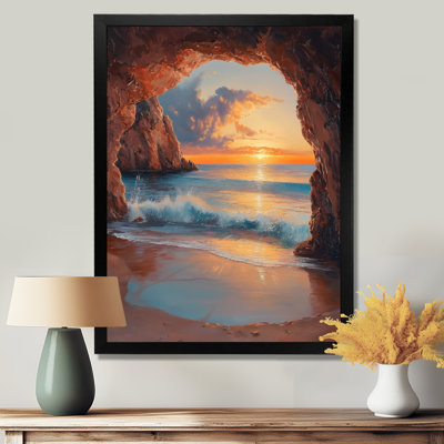 Sunrise Beach Cave Beauty II - Beach Wall Art