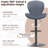 Modern Adjustable Bar Stools Set of 4, Faux Leather Upholstered Swivel Counter Stools, Counter Height Bar Stools with Large Base, Easy 5 Minute Assembly for Kitchen Island-1726767518-1695500782