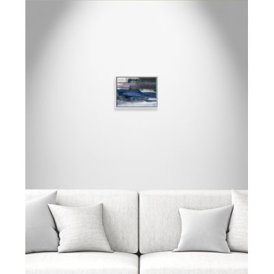 «Accelerating Indigo - Floater Frame», reproduction d'art sur toile