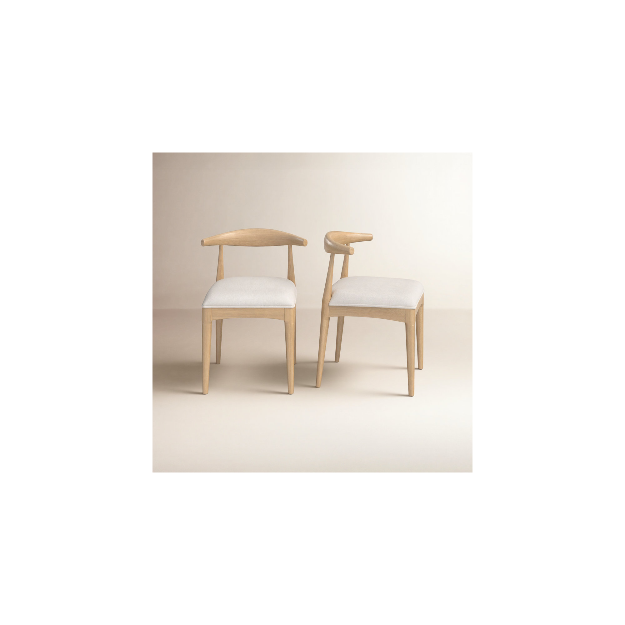 Asheboro Upholstered Wing Back Side Chair, Light Ash, Beige