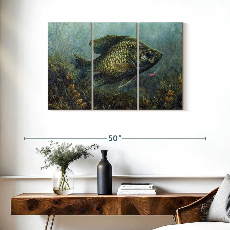 Brampt Black Crappie, 24" H x 38" W