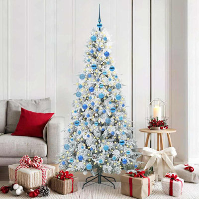 Artificial Hinged Christmas Tree Green PE and PVC