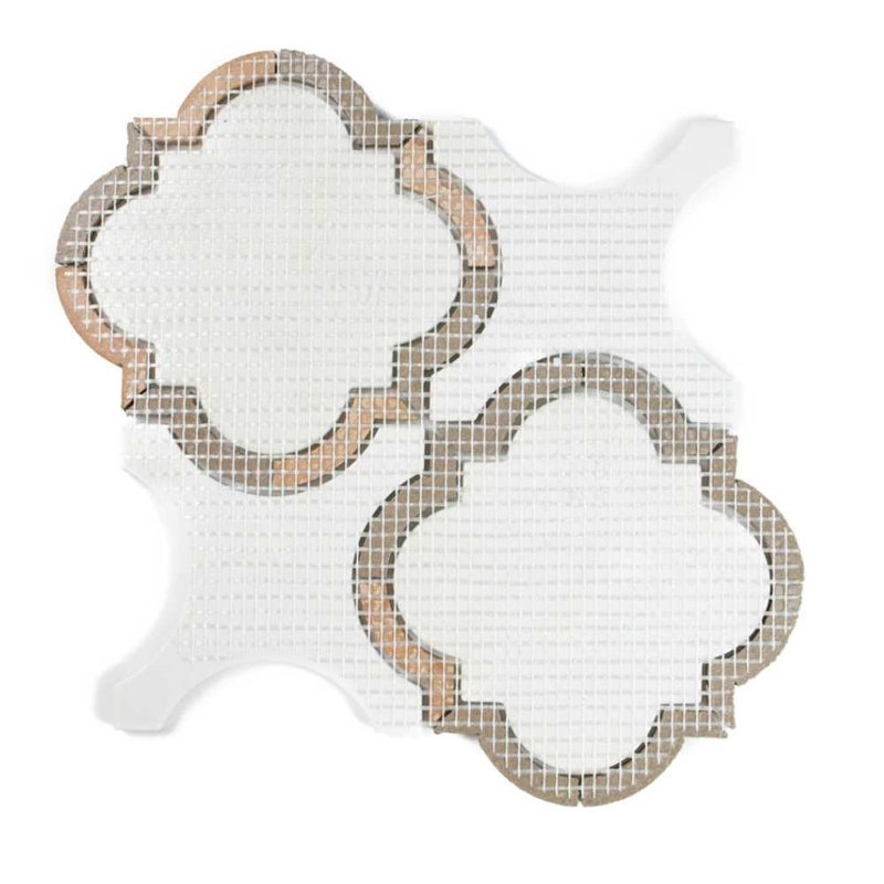 Delphi Pearl 12" x 12" Straight Edge Glass Wall Mosaic Tile, Calacatta