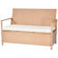 Banc de rangement extérieur pour terrasse 70gal, imperméable, capacité de 2 personnes, structure en acier allié stable, coussin épais de 2,8 pouces, installation rapide, siège imperméable brun clair, structure en 1, installation facile,