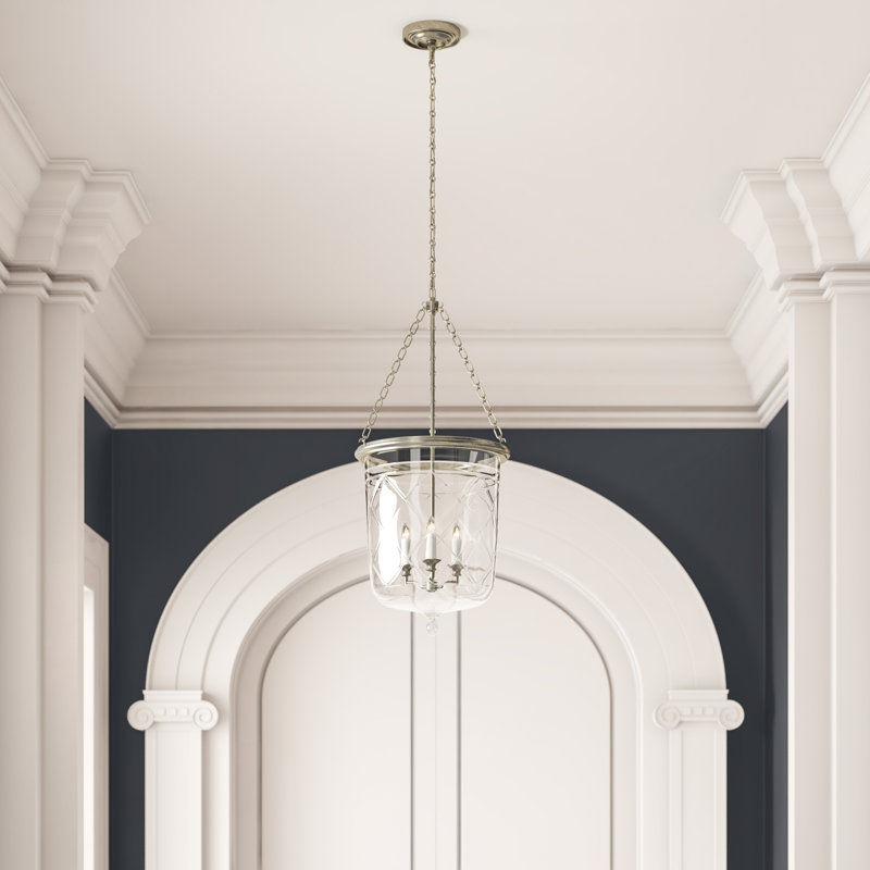 Ralph Lauren Cambridge 3 LIght Medium Pendant, Butler's Silver