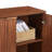 59-Inch Modern Wavy Sideboard, Curved Contour Design Storage Cabinet, 4-Door Cabinet With Storage Function, Suitable For Kitchen/Bedroom/Living Room, Walnut, 59.0"L X 15.7"W X 27.7"H-1094501359