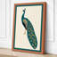 Elegant Peacock Profile Botanical - Wrapped Canvas-1989593410-1989593409