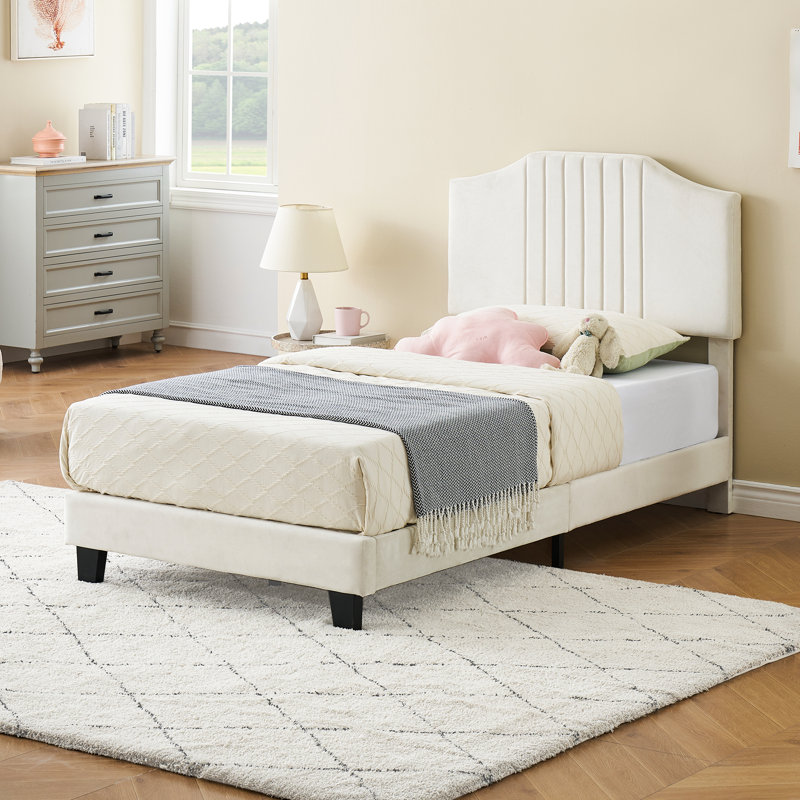Structure de lit simple, Beige