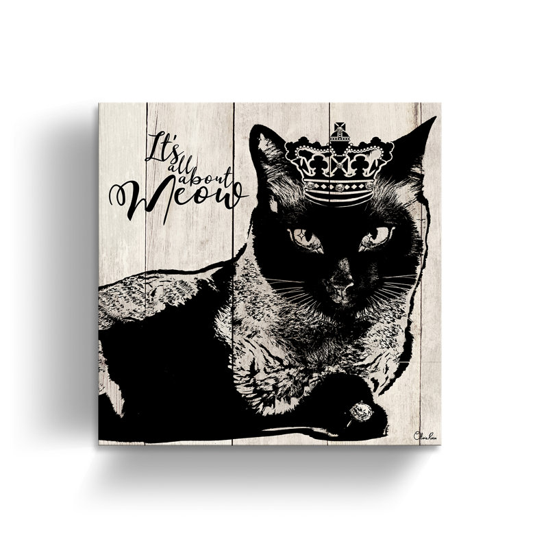 «Cat» Meow », impression sur toile tendue, H 10 po x l 10 po x P 1,5 po
