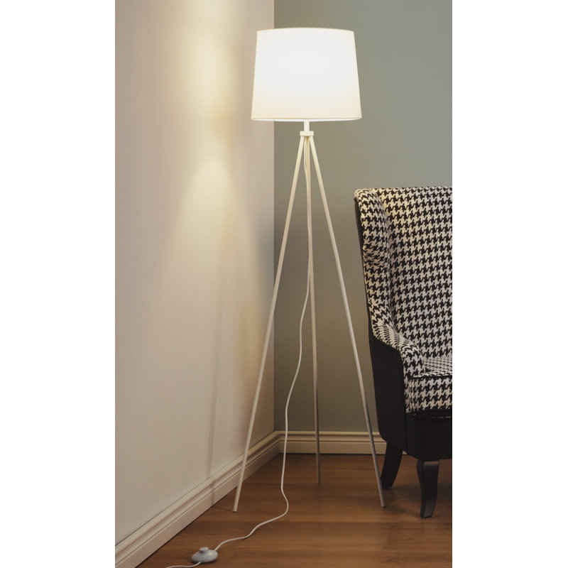 Adaline 149cm Tripod Floor Lamp, White