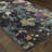 Knox Abstract Machine Made Power Loom Area Rug in Navy/Green-40806859