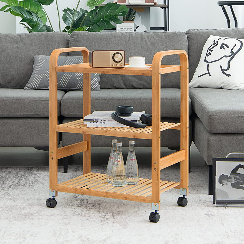 Solid Wood Kitchen Trolley