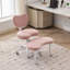 Chaise à pieds croisés sur roulettes, chaise de bureau Criss Cross avec support lombaire et tabouret réglable-476120787