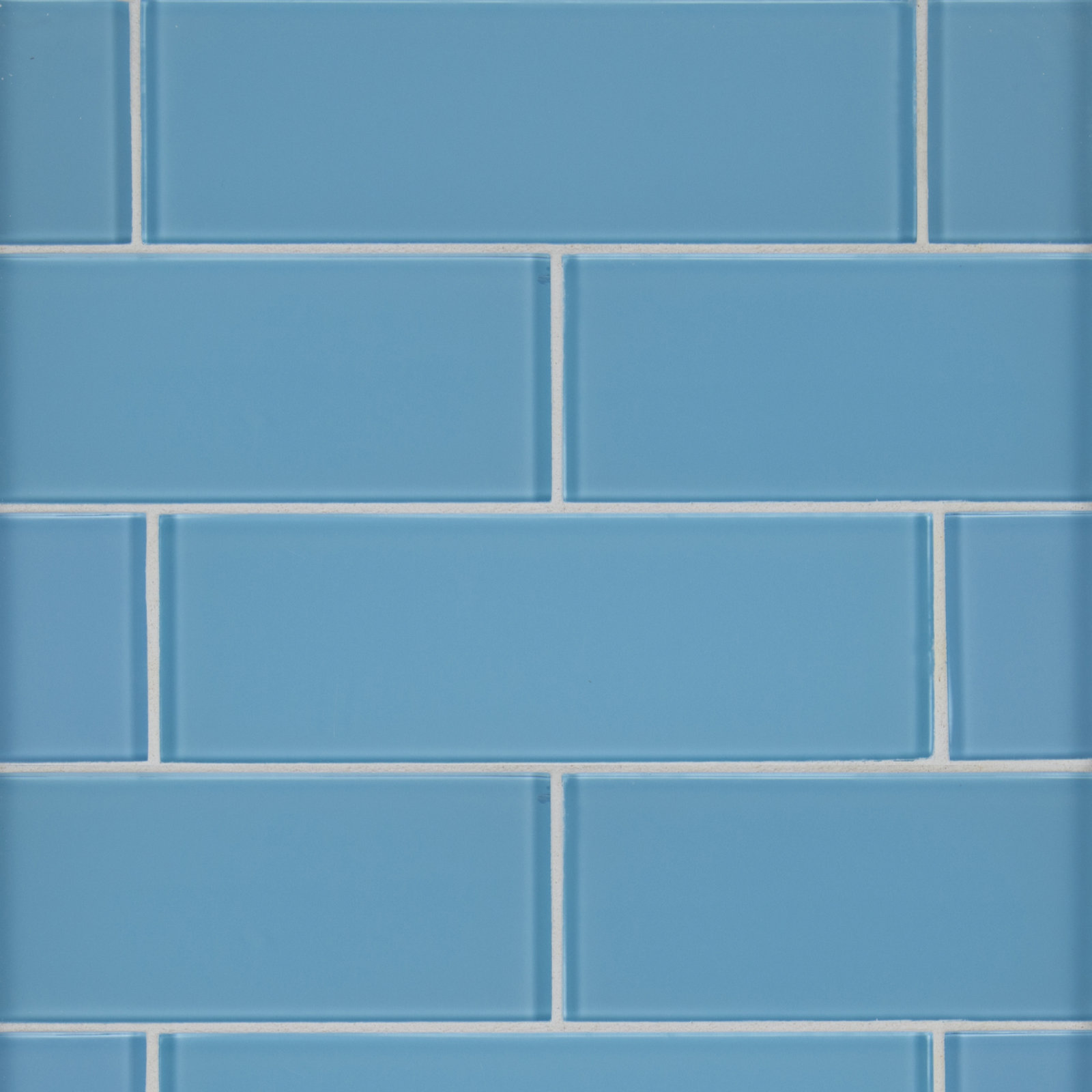 Subway 4" x 12" Glass Mosaic Wall Tile, Ionic Tide