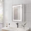 Miroir de salle de bain pour salle de bain avec DEL avec lumières, antibuée, imperméable, à intensité variable, tactile
