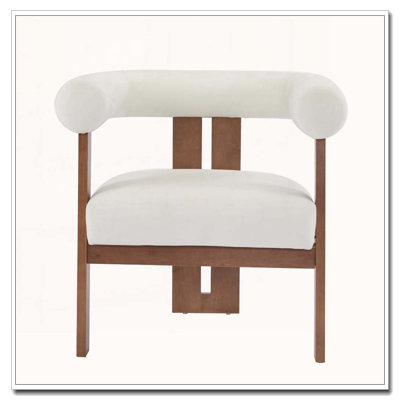 Fauteuil d'appoint rembourré en velours