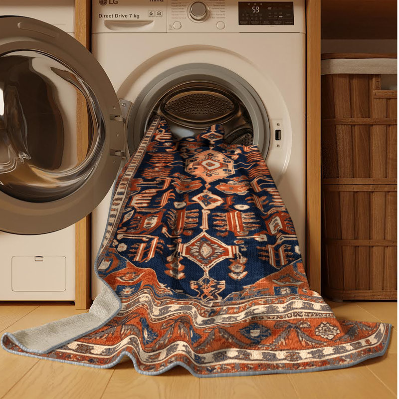 Tapis brun turc lavable à la machine, Tapis de couloir 2 pi x 5 pi