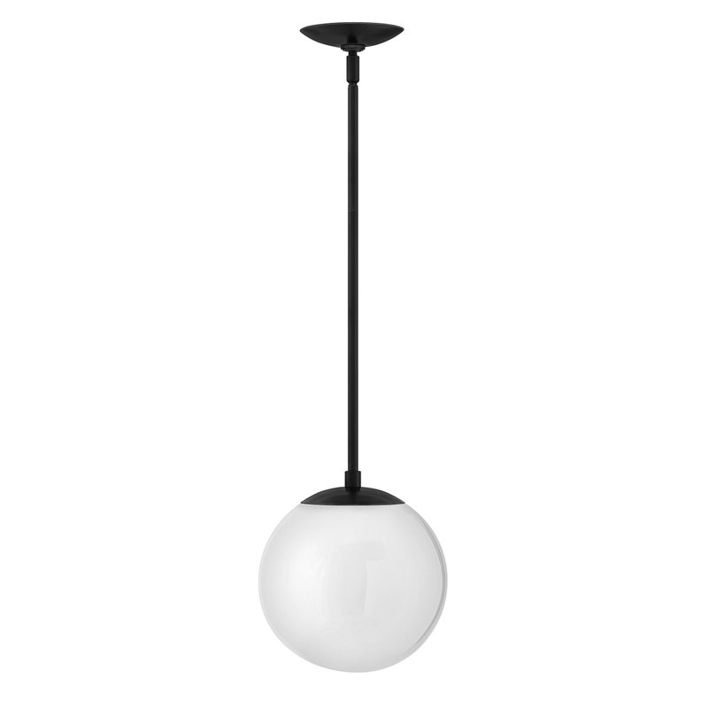 Warby Single Light Orb Pendant Light, Black