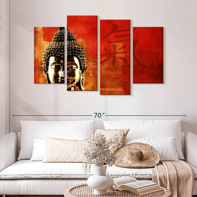 Tête de Bouddha Adella, H 32 po x l 52 po