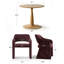 Ensemble de table et de chaises pour 2 personnes avec table ronde et 2 fauteuils en tissu rembourrés-29282316