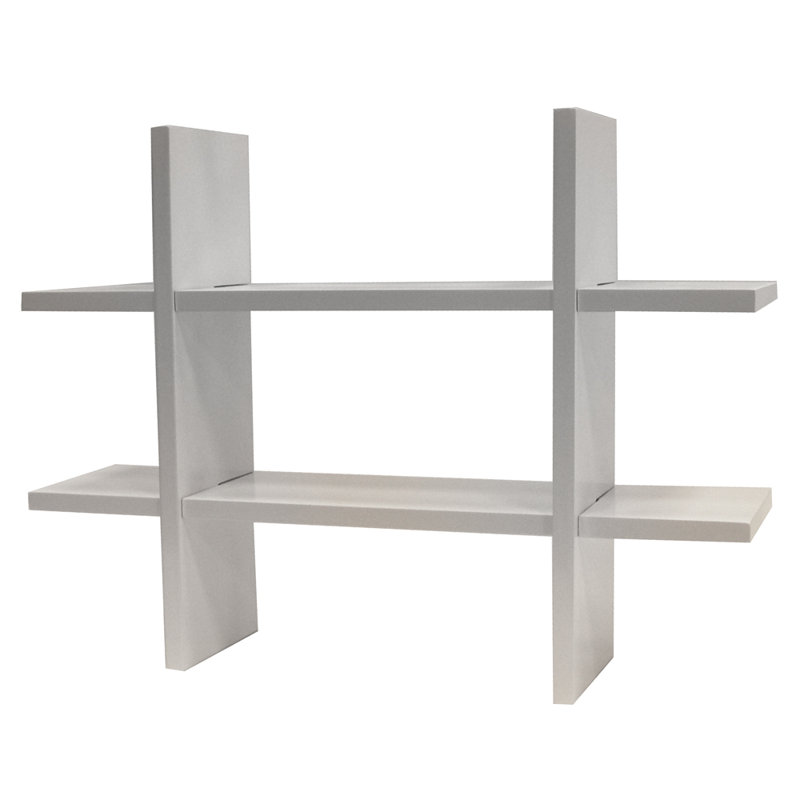2 Piece Floating Shelf, White
